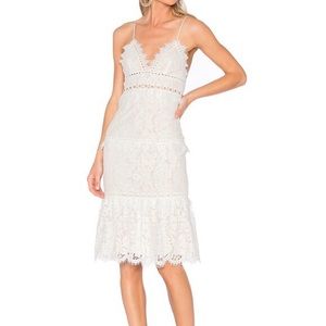 Saylor- White lace Andra midi Dress size XS